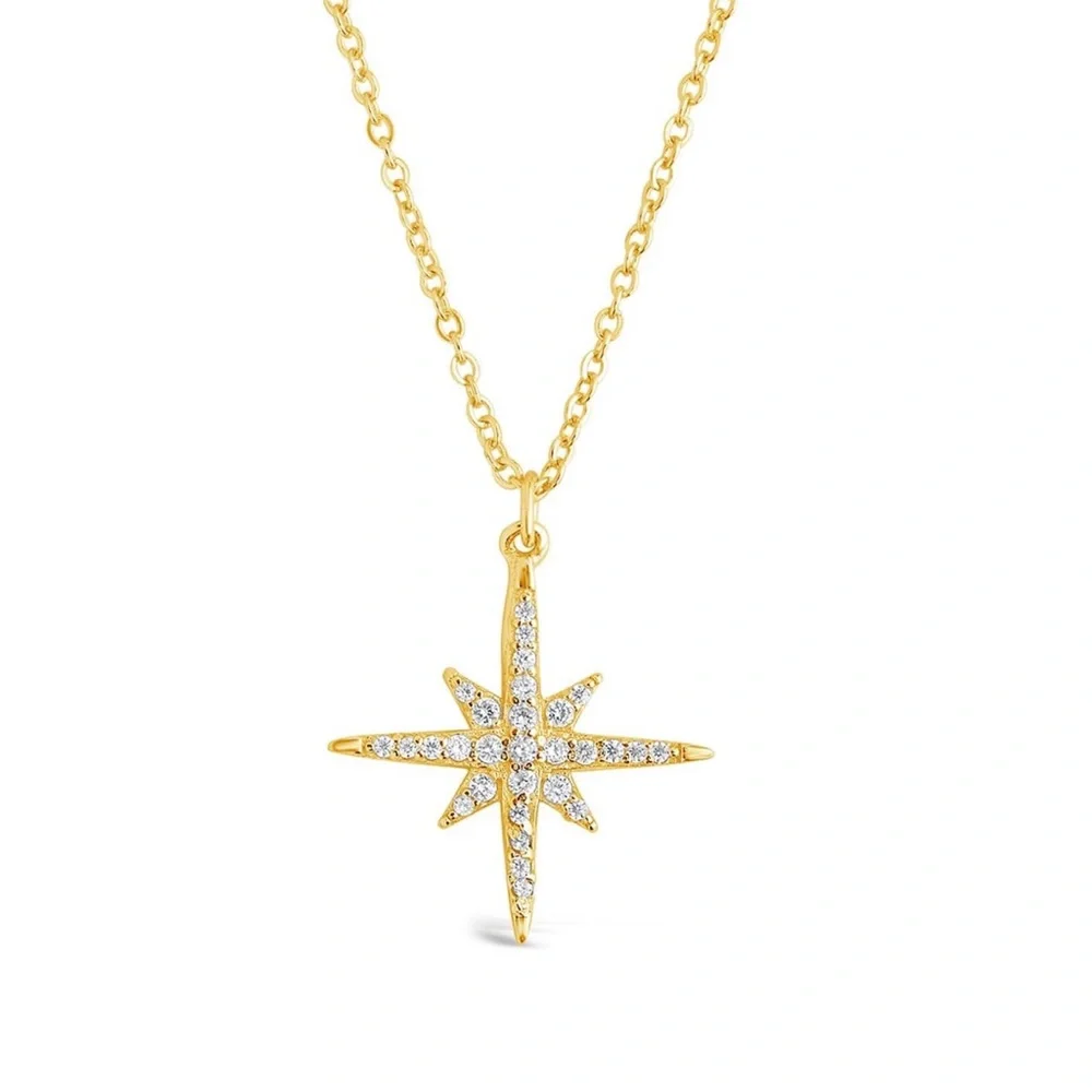🎁 Sterling Forever gold over sterling Cz pendant